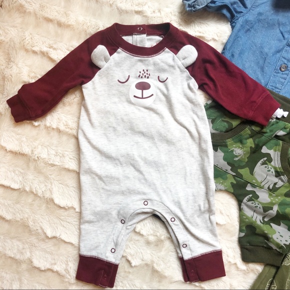 Set of 3 Cat & Jack Baby Boy Outfits, Size 0-3M - Picture 2 of 7